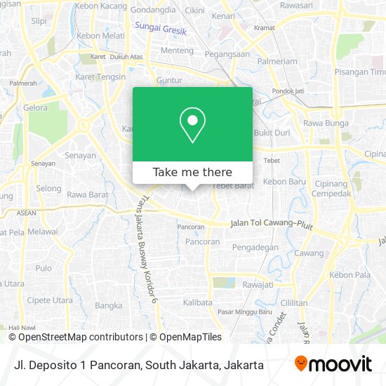 Jl. Deposito 1 Pancoran, South Jakarta map