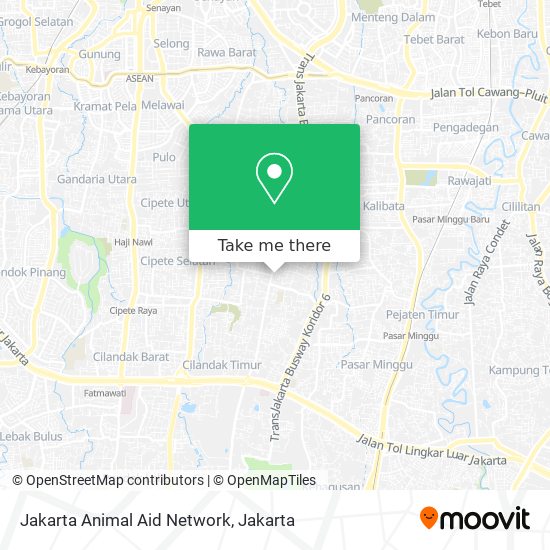 Jakarta Animal Aid Network map