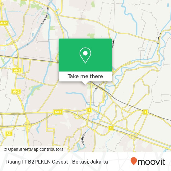 Ruang IT B2PLKLN Cevest - Bekasi map