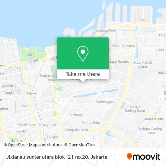 Jl.danau sunter utara blok f21 no.20 map