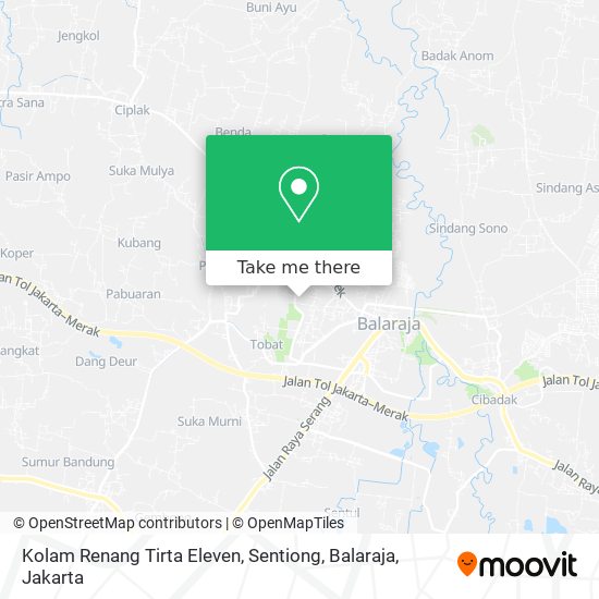 Kolam Renang Tirta Eleven, Sentiong, Balaraja map