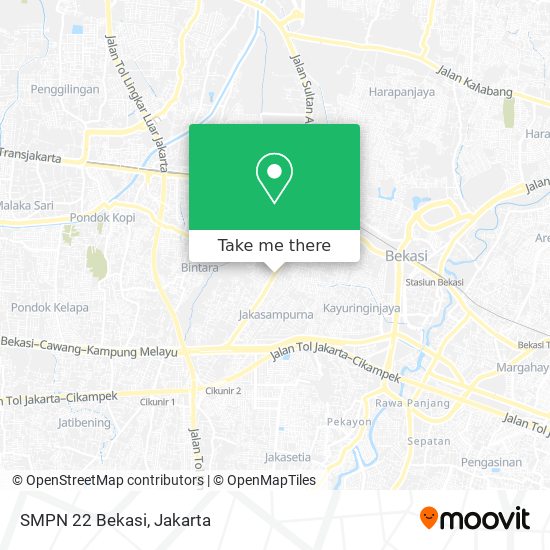 SMPN 22 Bekasi map
