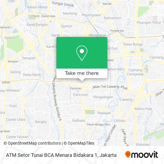 ATM Setor Tunai BCA Menara Bidakara 1 map