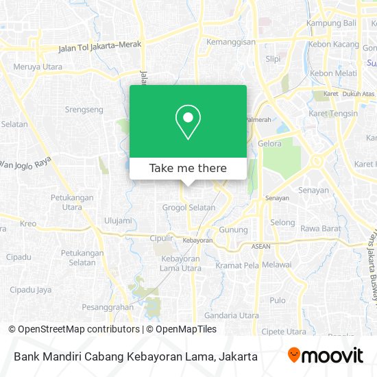 Bank Mandiri Cabang Kebayoran Lama map