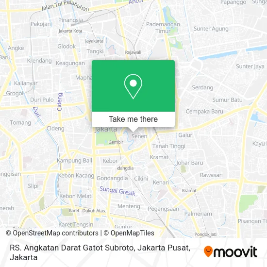 RS. Angkatan Darat Gatot Subroto, Jakarta Pusat map