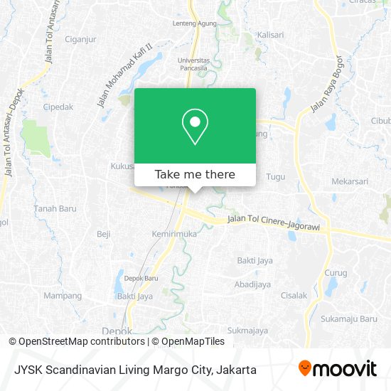 JYSK Scandinavian Living Margo City map