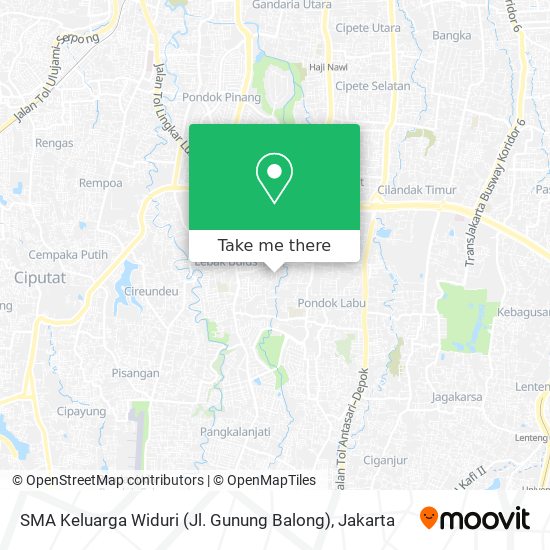 SMA Keluarga Widuri (Jl. Gunung Balong) map
