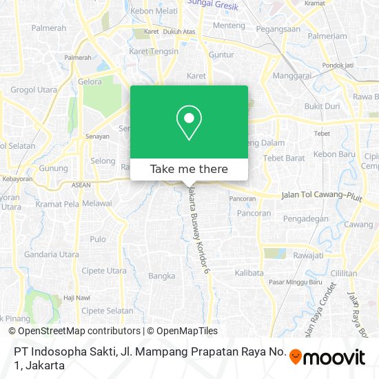 PT Indosopha Sakti, Jl. Mampang Prapatan Raya No. 1 map