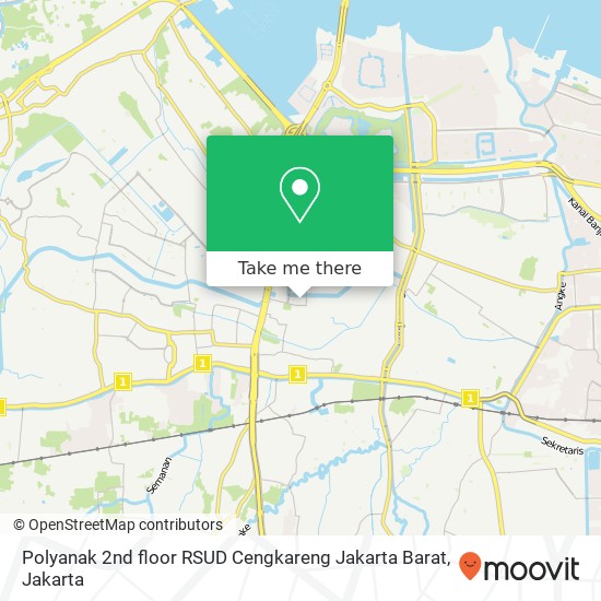 Polyanak 2nd floor RSUD Cengkareng Jakarta Barat map