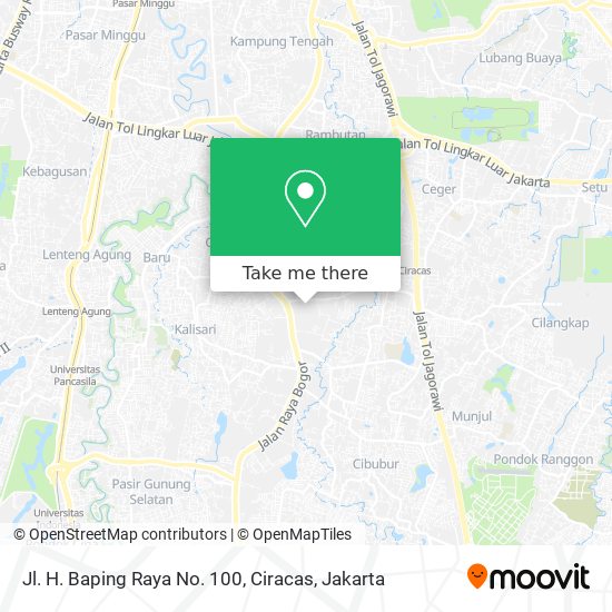 Jl. H. Baping Raya No. 100, Ciracas map