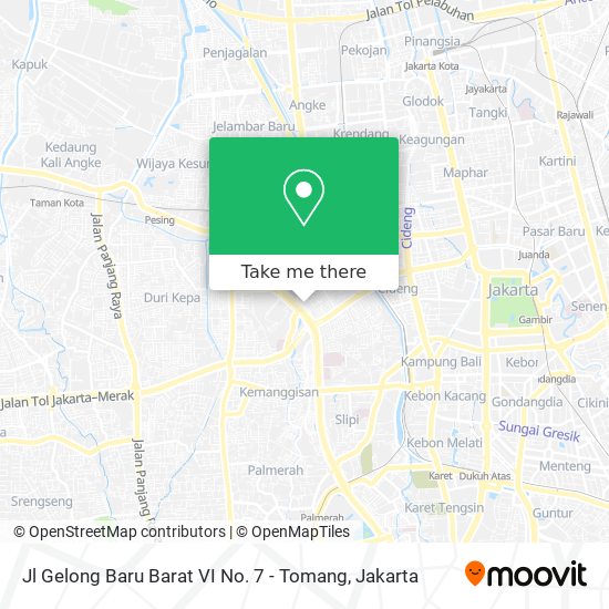 Jl Gelong Baru Barat VI No. 7 - Tomang map