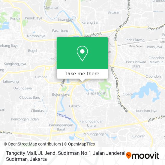 Tangcity Mall, Jl. Jend. Sudirman No.1 Jalan Jenderal Sudirman map