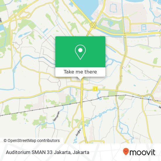 Auditorium SMAN 33 Jakarta map