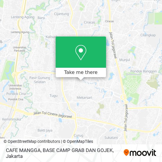 CAFE MANGGA, BASE CAMP GRAB DAN GOJEK map