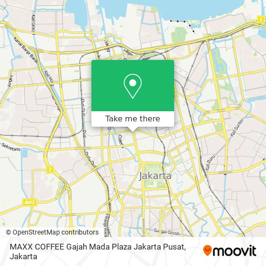 MAXX COFFEE Gajah Mada Plaza Jakarta Pusat map