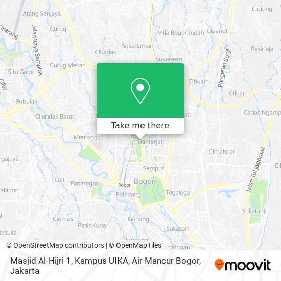 Masjid Al-Hijri 1, Kampus UIKA, Air Mancur Bogor map