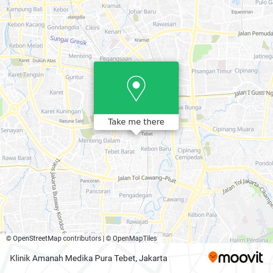 Klinik Amanah Medika Pura Tebet map