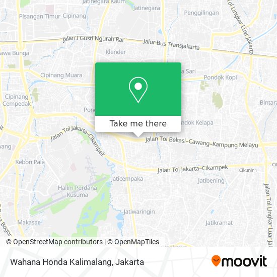 Wahana Honda Kalimalang map