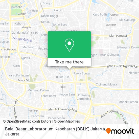 Balai Besar Laboratorium Kesehatan (BBLK) Jakarta map
