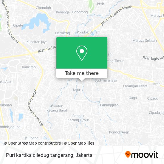 Puri kartika ciledug tangerang map