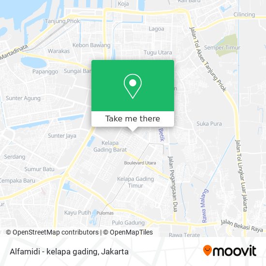 Alfamidi - kelapa gading map