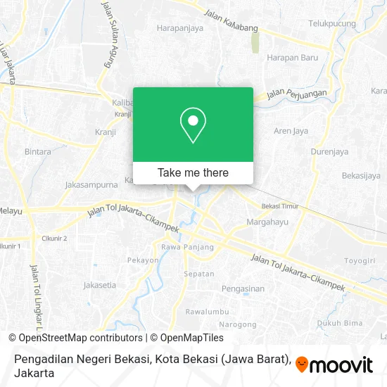 Pengadilan Negeri Bekasi, Kota Bekasi (Jawa Barat) map