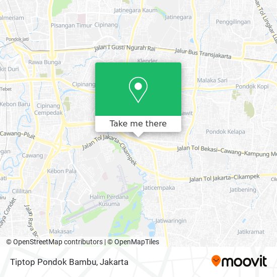 Tiptop Pondok Bambu map