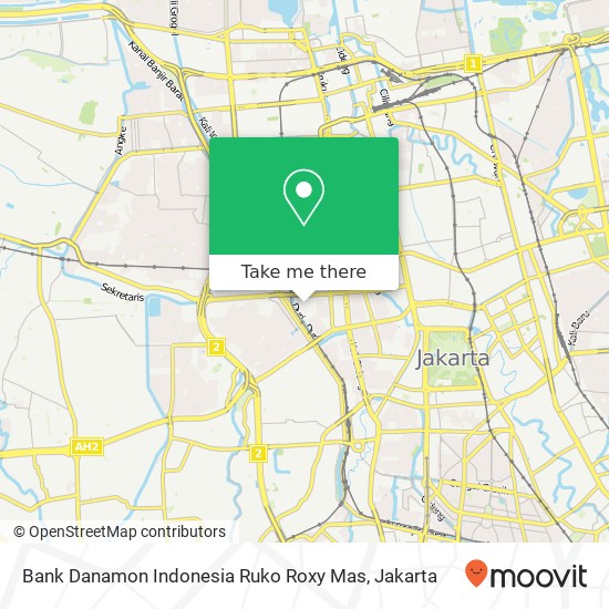 Bank Danamon Indonesia Ruko Roxy Mas map