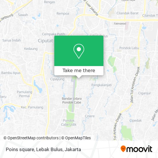 Poins square, Lebak Bulus map