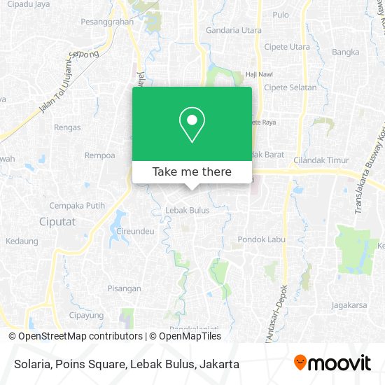 Solaria, Poins Square, Lebak Bulus map
