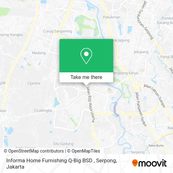 Informa Home Furnishing Q-Big BSD , Serpong map