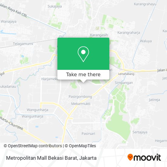 Metropolitan Mall Bekasi Barat map