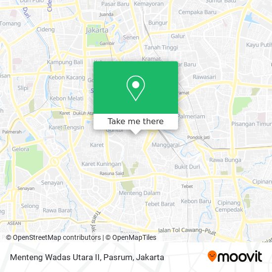 Menteng Wadas Utara II, Pasrum map