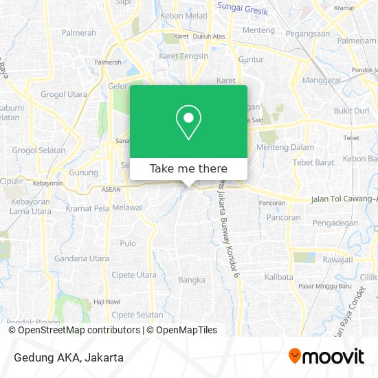 Gedung AKA map