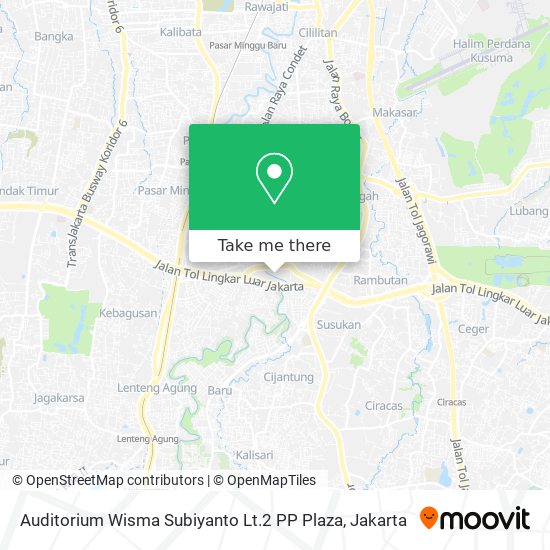 Auditorium Wisma Subiyanto Lt.2 PP Plaza map