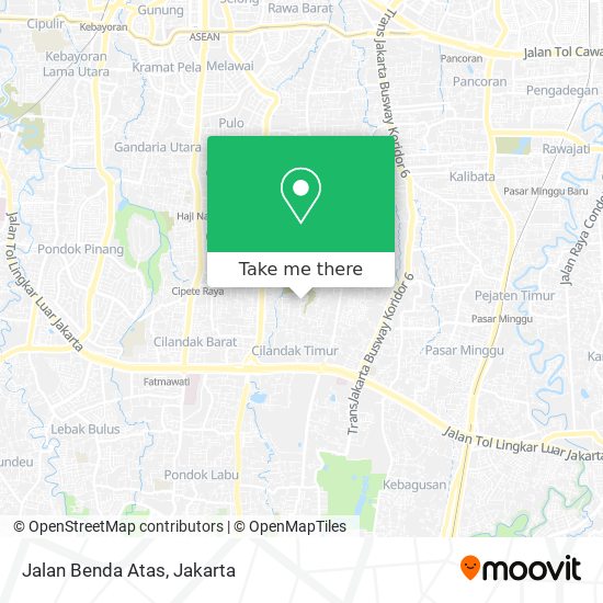 Jalan Benda Atas map