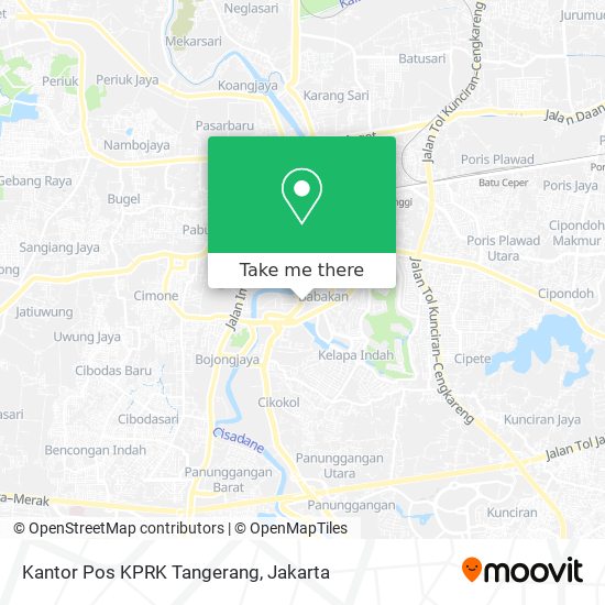 Kantor Pos KPRK Tangerang map