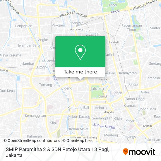 SMIP Paramitha 2 & SDN Petojo Utara 13 Pagi map