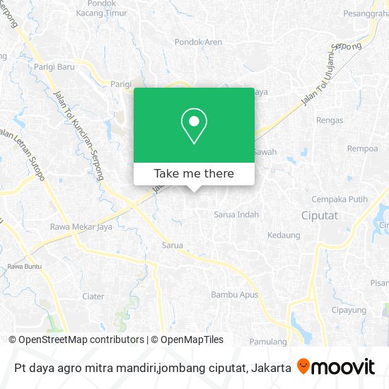 Pt daya agro mitra mandiri,jombang ciputat map