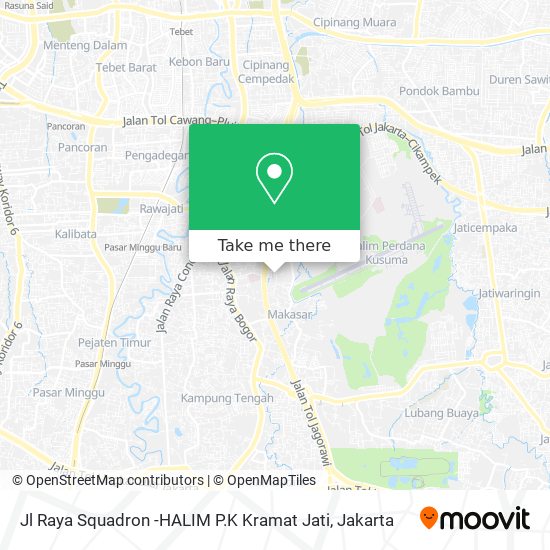 Jl Raya Squadron -HALIM P.K Kramat Jati map