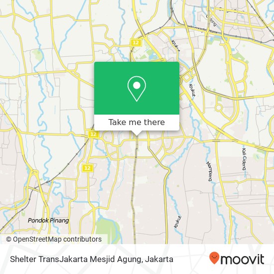 Shelter TransJakarta Mesjid Agung map