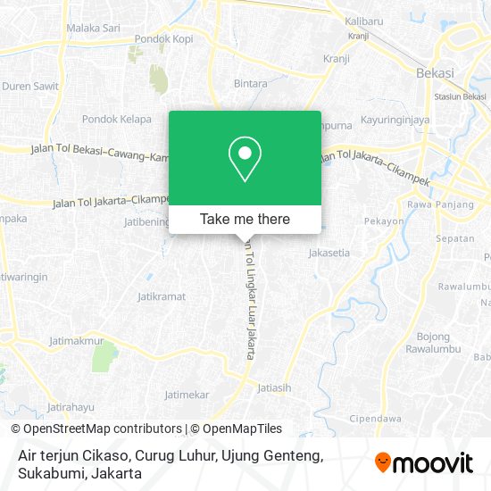 Air terjun Cikaso, Curug Luhur, Ujung Genteng, Sukabumi map