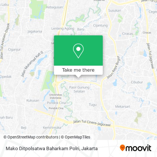 Mako Ditpolsatwa Baharkam Polri map