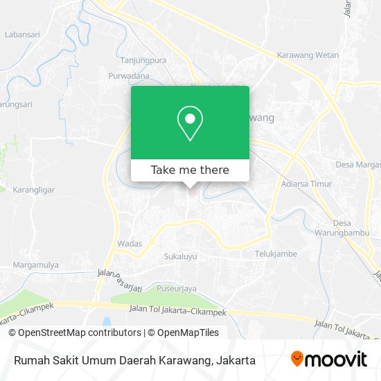 Rumah Sakit Umum Daerah Karawang map