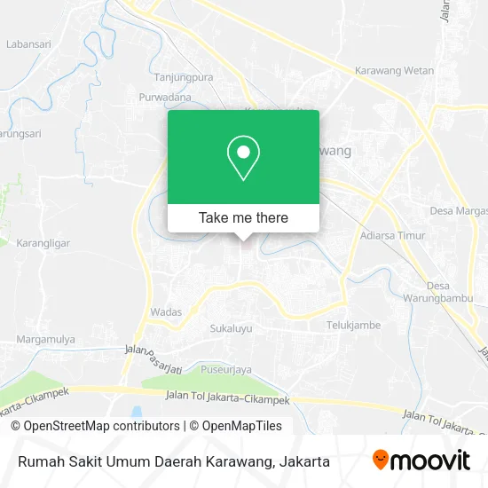 Rumah Sakit Umum Daerah Karawang map