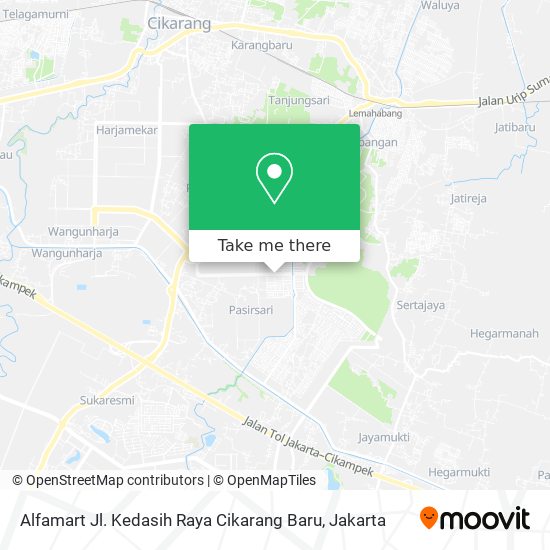 Alfamart Jl. Kedasih Raya Cikarang Baru map