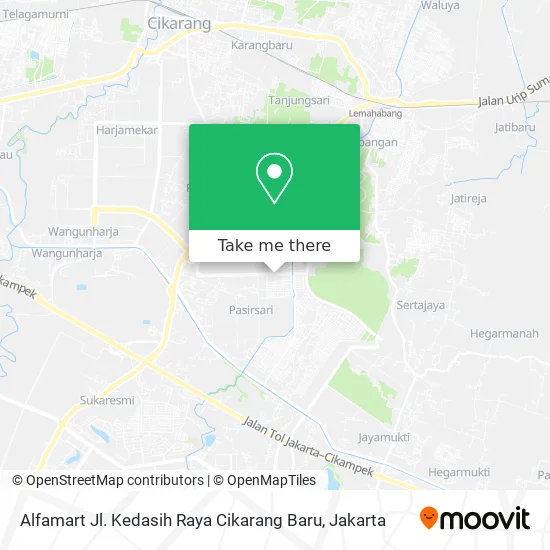 Alfamart Jl. Kedasih Raya Cikarang Baru map