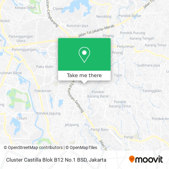 Cluster Castilla Blok B12 No.1 BSD map