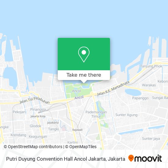 Putri Duyung Convention Hall Ancol Jakarta map