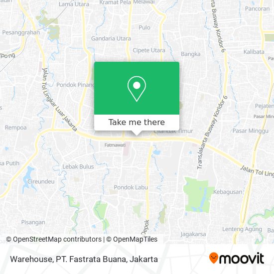 Warehouse, PT. Fastrata Buana map